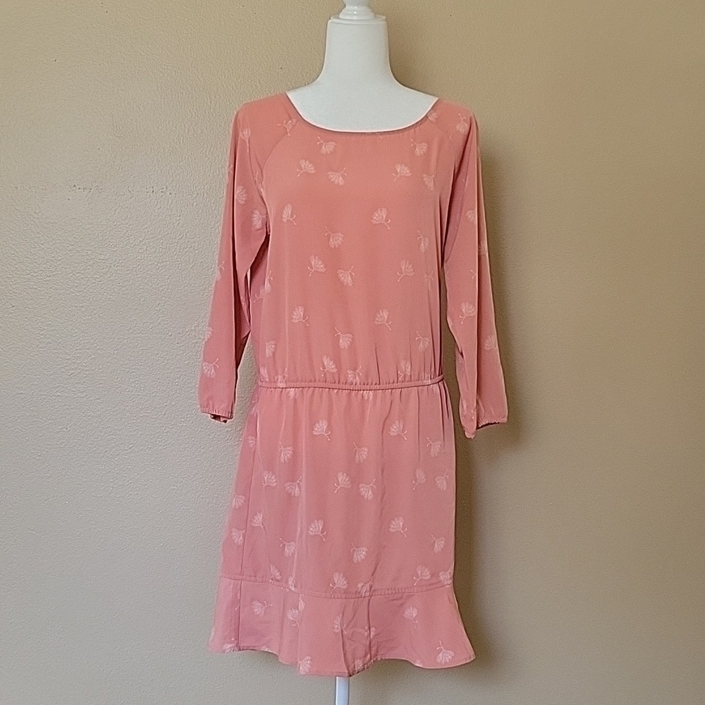 Joie Pink Arryn B Printed Voile Mini Dress - Size Small